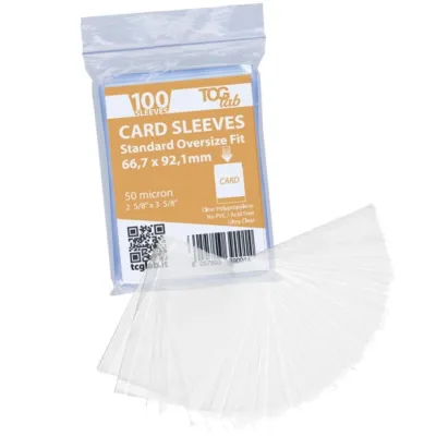 TCGLab Standard Penny Sleeves – Ultra Clear – 100 Sleeve pack